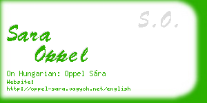 sara oppel business card